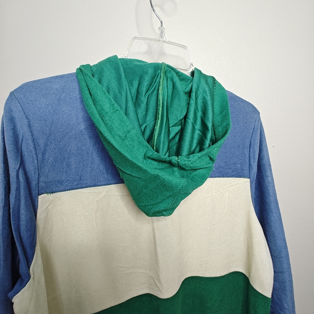 Colorblock Hooded Robe Lounge master - Picture 9 of 16